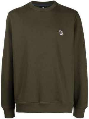 PS Paul Smith zebra-logo organic cotton sweatshirt - Green