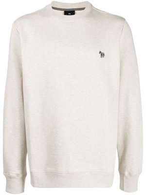PS Paul Smith zebra-logo organic cotton sweatshirt - Neutrals