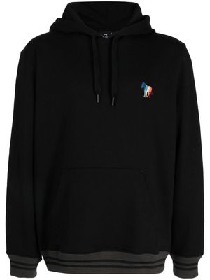 PS Paul Smith Zebra-motif long-sleeve hoodie - Black