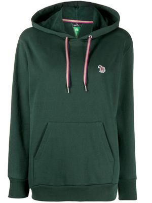 PS Paul Smith Zebra-motif organic-cotton hoodie - Green