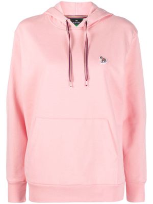 PS Paul Smith Zebra-motif organic-cotton hoodie - Pink