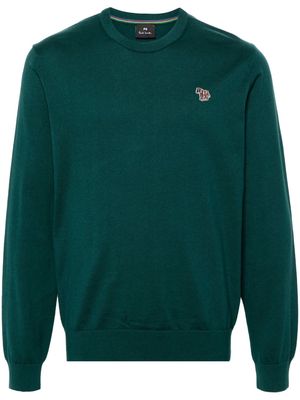 PS Paul Smith Zebra-motif organic-cotton T-shirt - Green