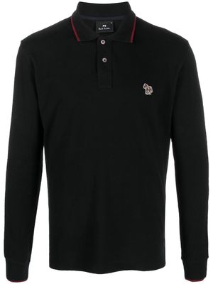 PS Paul Smith zebra-motif polo shirt - Black