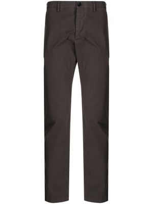 PS Paul Smith Zebra-motif stretch-cotton tapered trousers - Grey