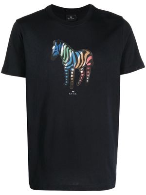 PS Paul Smith Zebra-motif T-shirt - Blue