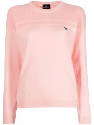 PS Paul Smith zebra-patch detail jumper - Pink