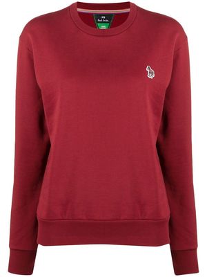 PS Paul Smith Zebra-patch organic cotton sweatshirt - Red