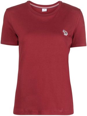 PS Paul Smith zebra-patch organic-cotton T-shirt - Red