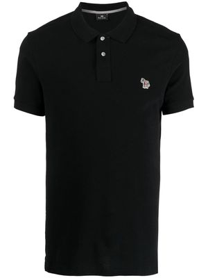 PS Paul Smith zebra-patch piqué polo shirt - Black