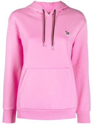 PS Paul Smith Zebra-patch pullover hoodie - 23 ROSA
