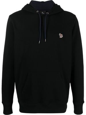 PS Paul Smith Zebra-patch pullover hoodie - Black