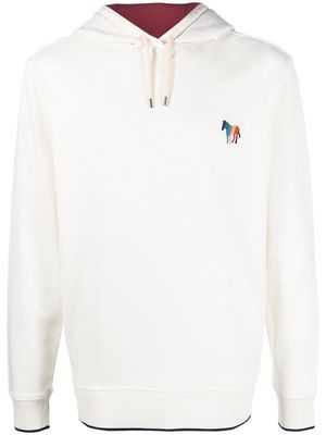 PS Paul Smith Zebra-patch pullover hoodie - White