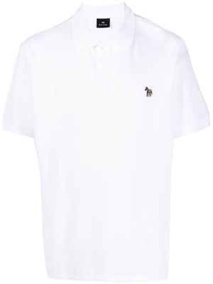 PS Paul Smith zebra-patch short-sleeved polo shirt - White