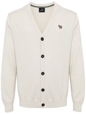 PS Paul Smith Zebra-patch V-neck cardigan - Neutrals