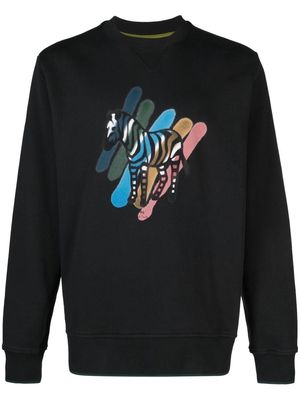 PS Paul Smith zebra-print cotton sweatshirt - Black