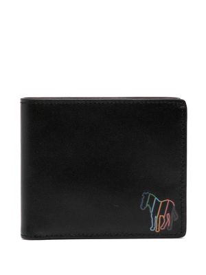 PS Paul Smith Zebra-print leather wallet - Black