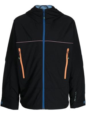 PS Paul Smith zip-up recycled nylon hooded jacket - Black