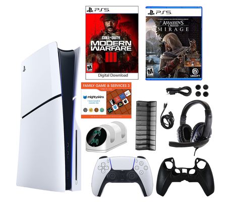 PS5 Slim Disc Console w/ COD: MW III, Assassin' s Creed & More