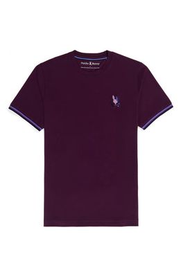 Psycho Bunny Apple Valley Tipped T-Shirt in Potent Purple