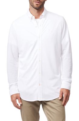 Psycho Bunny Astor Piqué Button-Down Shirt in White