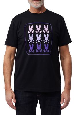 Psycho Bunny Barker Graphic T-Shirt in Black