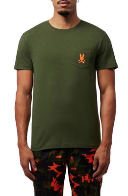 Psycho Bunny Bunny Logo Embroidered Pocket Pima Cotton Lounge T-Shirt in Duffle Bag