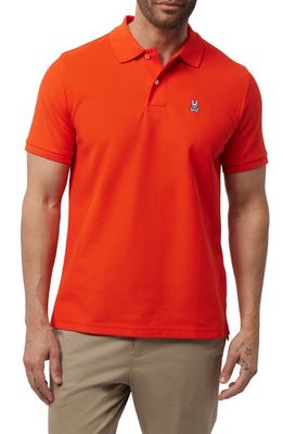 Psycho Bunny Classic Pima Cotton Polo in Tangerine Tango 