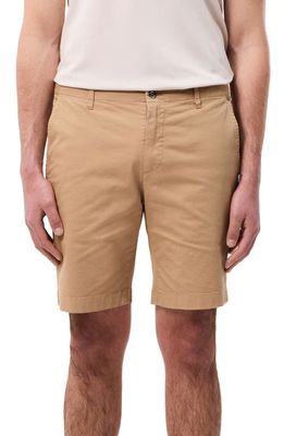 Psycho Bunny Diego Flat Front Stretch Cotton Chino Shorts in Tannin 