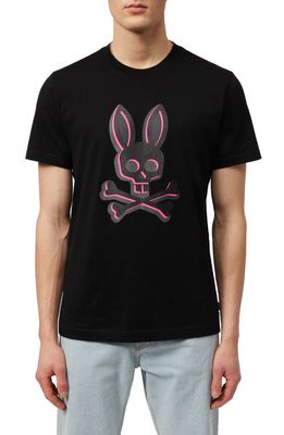 Psycho Bunny Gel Print Graphic T-Shirt in Black