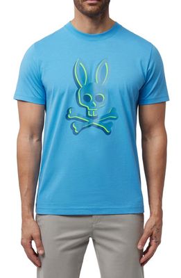 Psycho Bunny Gel Print Graphic T-Shirt in Cool Blue