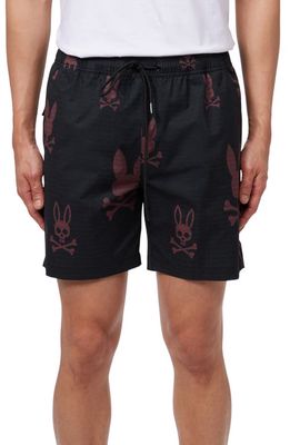 Psycho Bunny Harvey Swim Trunks in Black