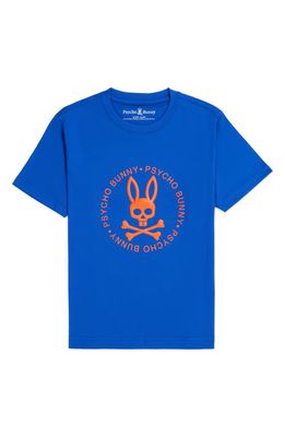 Psycho Bunny Kids' Bradley High Density Graphic T-Shirt in Surf Web