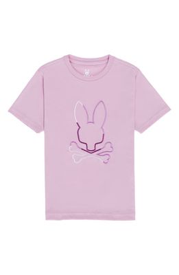 Psycho Bunny Kids' Calle Embroidered Logo T-Shirt in Orchid