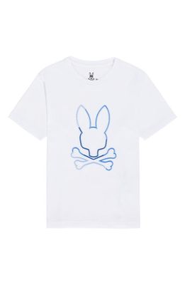 Psycho Bunny Kids' Calle Embroidered Logo T-Shirt in White