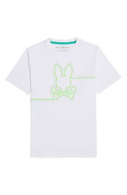 Psycho Bunny Kids' Chester Embroidered Graphic T-Shirt in White