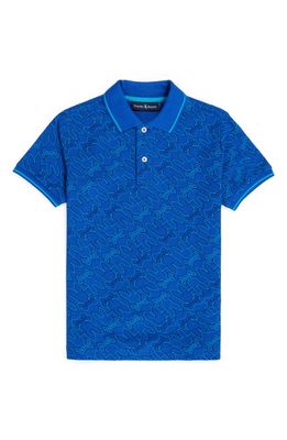 Psycho Bunny Kids' Chester Piqué Polo in Surf Web