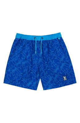 Psycho Bunny Kids' Chester Swim Trunks in Surf Web