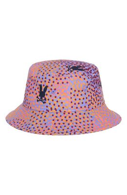 Psycho Bunny Kids' Chicago Dot Print Bucket Hat in Lavender