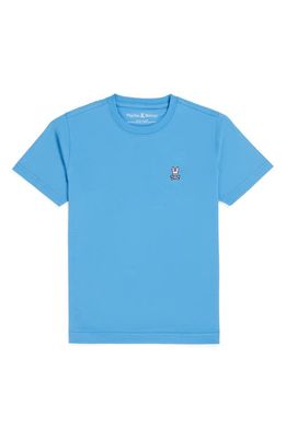 Psycho Bunny Kids' Classic Crewneck T-Shirt in Cool Blue
