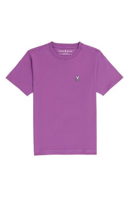 Psycho Bunny Kids' Classic Crewneck T-Shirt in Very Violet