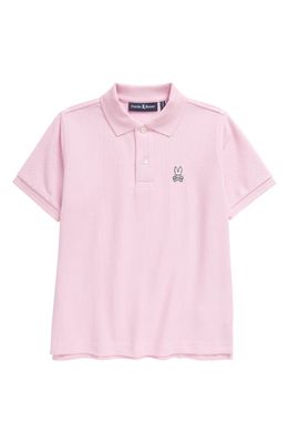 Psycho Bunny Kids' Classic Piqué Polo in Lavender