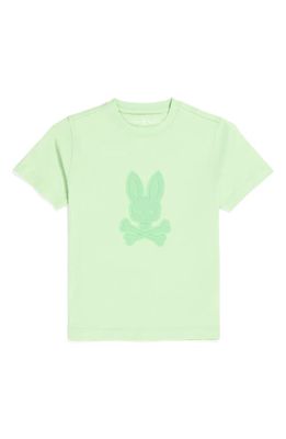 Psycho Bunny Kids' Damon Embossed Graphic T-Shirt in Patina Green