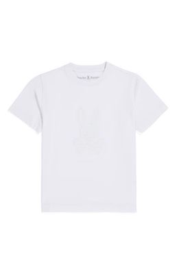 Psycho Bunny Kids' Damon Embossed Graphic T-Shirt in White