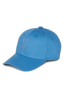 Psycho Bunny Kids' Edge Embroidered Baseball Cap in Yale Blue