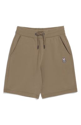 Psycho Bunny Kids' French Terry Sweat Shorts in Antique Taupe