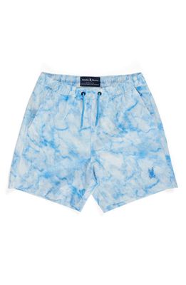 Psycho Bunny Kids' Houston Swim Trunks in Cool Blue