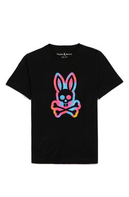 Psycho Bunny Kids' Montgomery Pima Cotton Graphic T-Shirt in Black