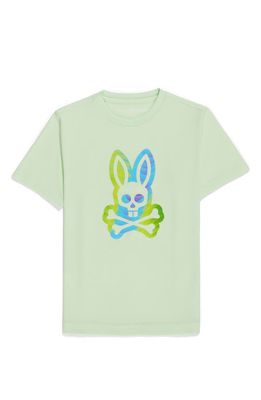 Psycho Bunny Kids' Montgomery Pima Cotton Graphic T-Shirt in Patina Green