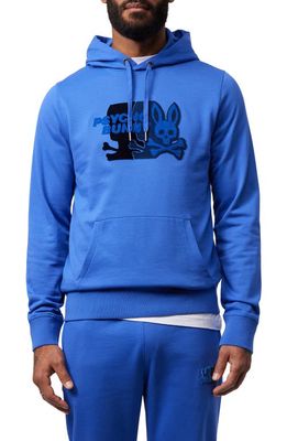 Psycho Bunny Kona Bunny Appliqué Hoodie in Dazzling Blue