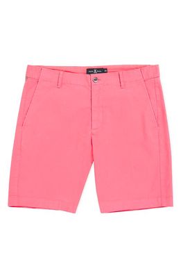Psycho Bunny Men's Diego Flat Front Stretch Cotton Shorts in Love Pink